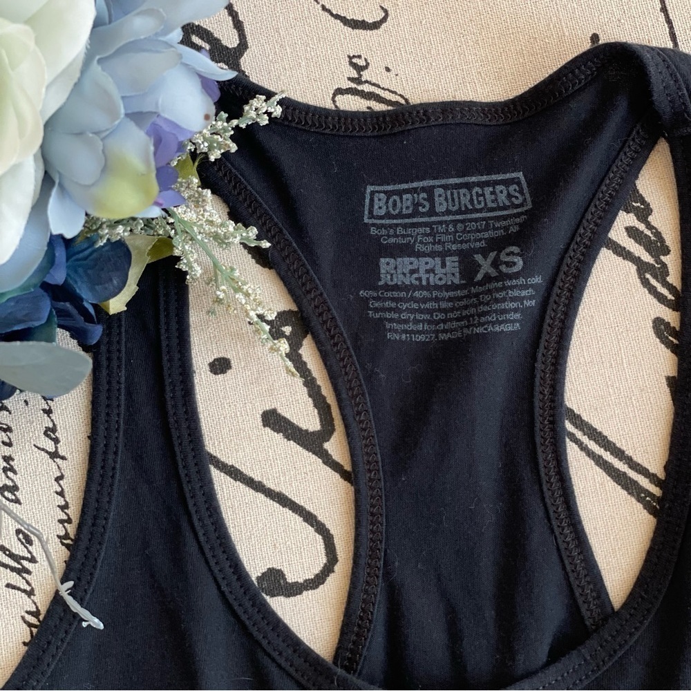 Bob's Burgers Louise & Kuchi Kopi Rain Portrait Racerback Tank Top XS - Picture 6 of 7